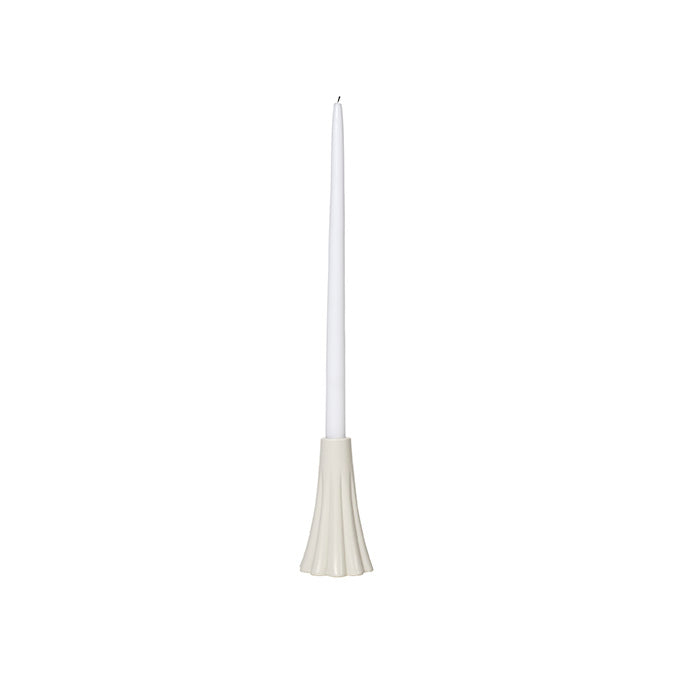Broste Copenhagen Κηροπήγιο Κηροπήγιο Heli L  Ανακυκλωμένο Stoneware Off White Ø8 x H14 cm Broste Copenhagen