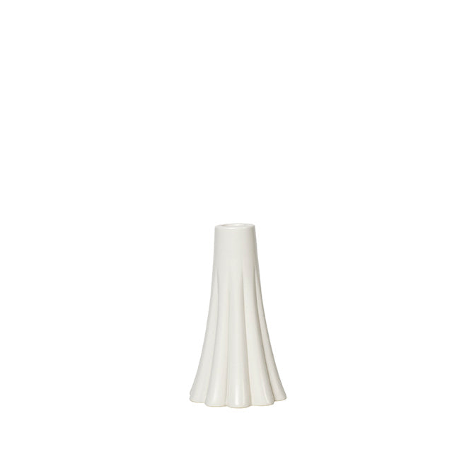 Κηροπήγιο Heli L Ανακυκλωμένο Stoneware Off White Ø8 x H14 cm Broste Copenhagen