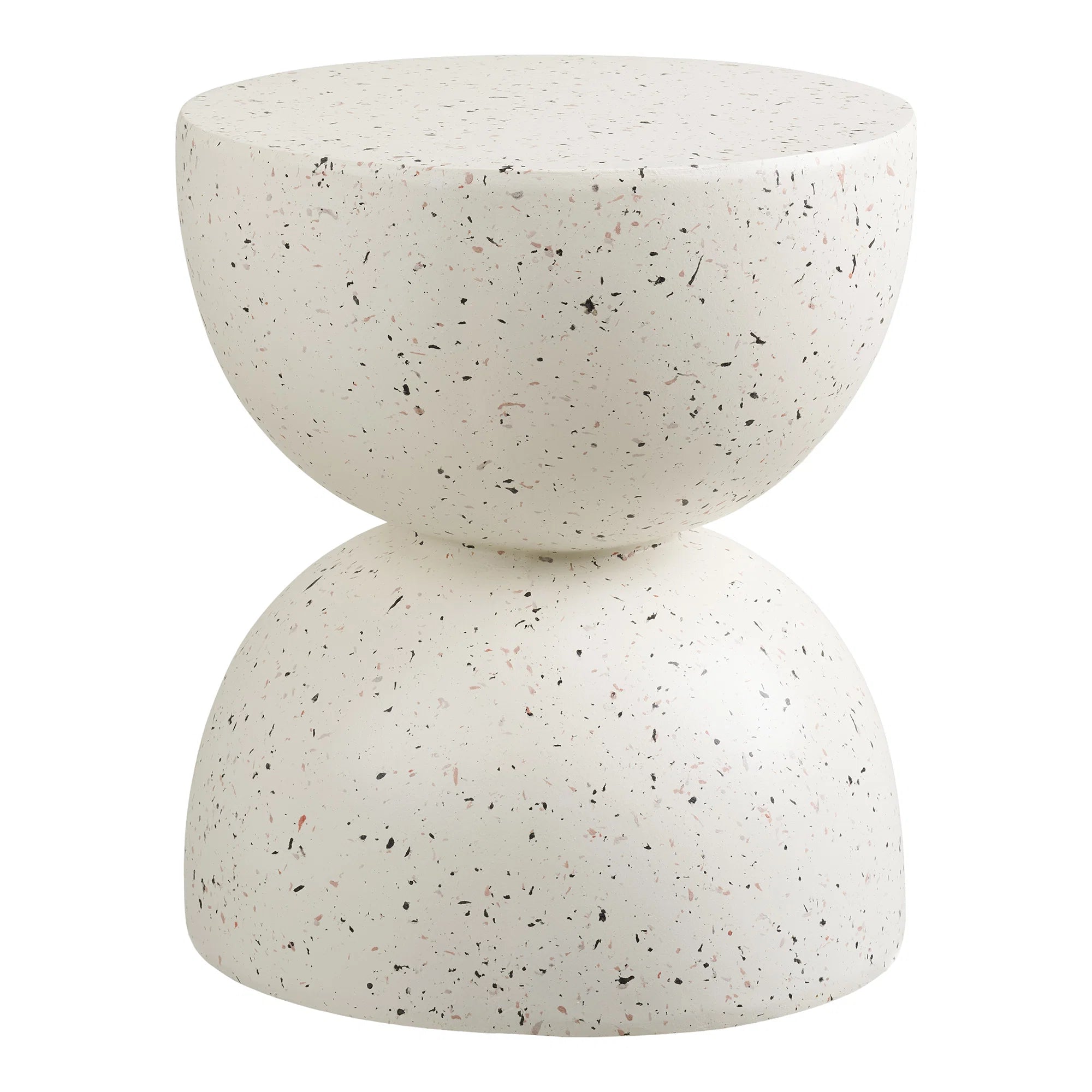 Βοηθητικό Τραπέζι Bonita Off White Fiberclay/ Terrazzo Look ø40x45 cm HOUSE NORDIC