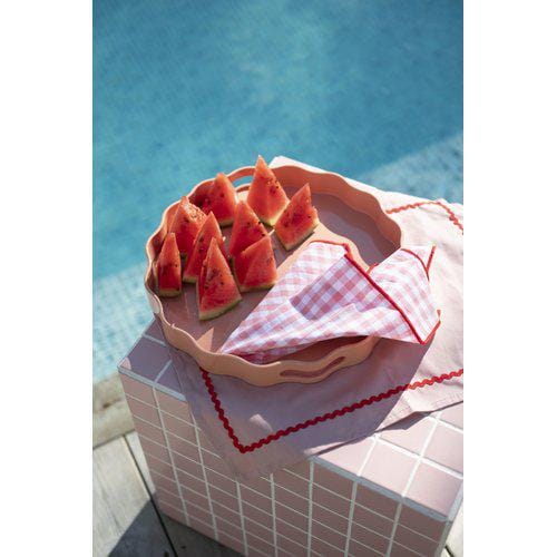 YEN Δίσκος Σερβιρίσματος Peach Aνακυκλώσιμο PVC– Ø31 εκ. Hintsdeco Collection