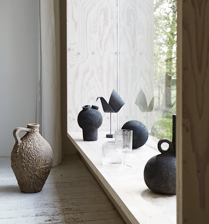 MUUBS ΒΑΖΟ Πήλινο Βάζο Bottle Trace Coral Sand Terracotta Ø25xH42 cm MUUBS