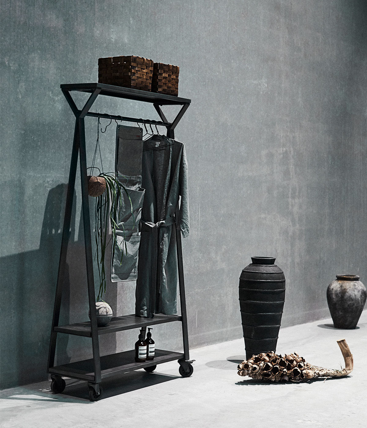 MUUBS Βάζο Βάζο  JAR ECHO 50 - RUST GREY Τερακότα  Ø37XH50cm MUUBS