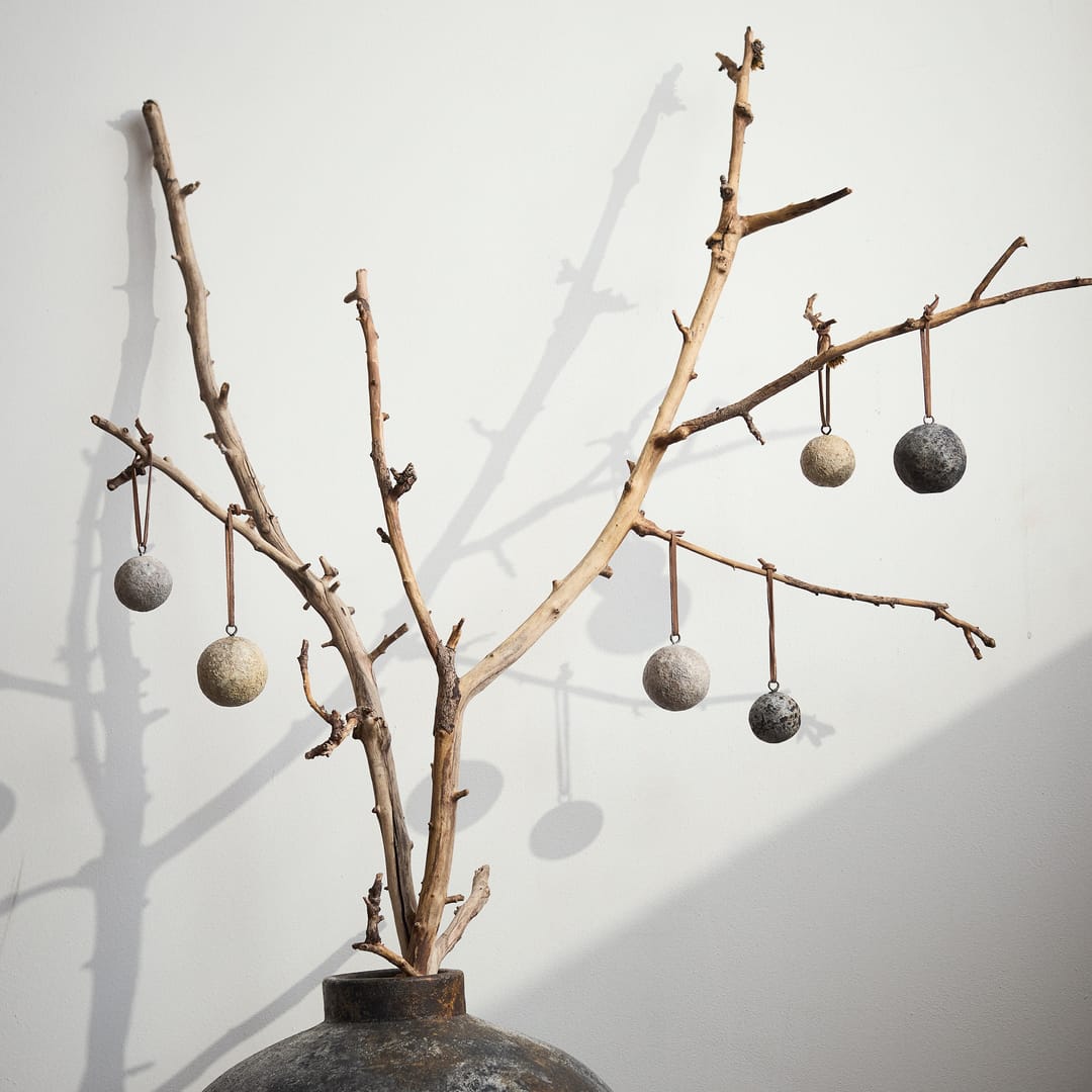 Διακοσμητική Μπάλα Luna S/2 Beige Τερακότα Ø4 cm MUUBS