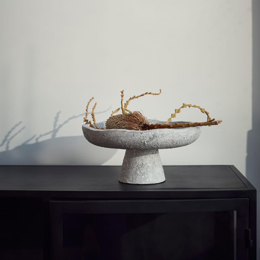 Διακοσμητικό Μπολ Luna M - Γκρι Τερακότα Ø34 x H17,5 cm MUUBS
