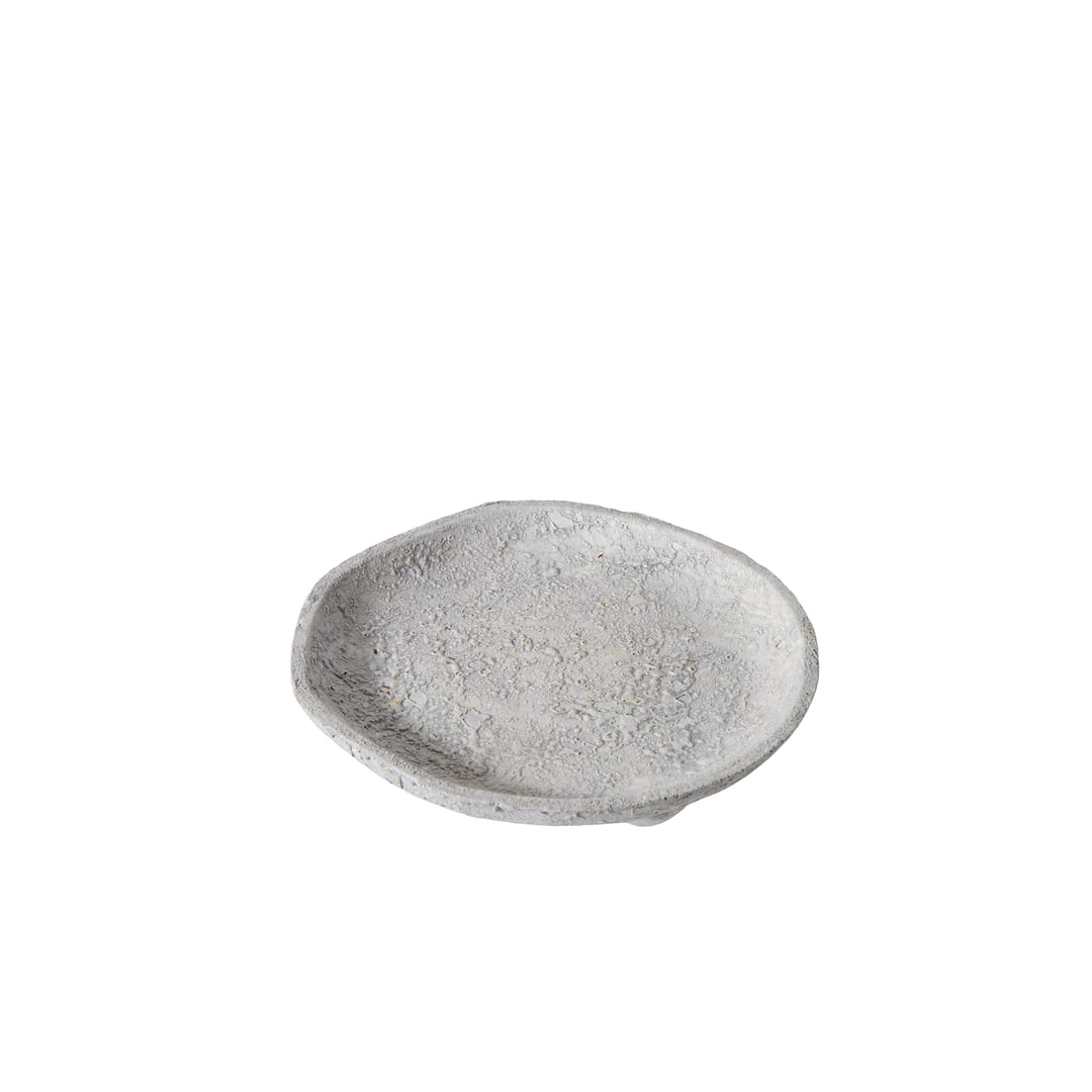 Διακοσμητικός Δίσκος Luna - Γκρι Τερακότα Ø32,5 x H8 cm MUUBS