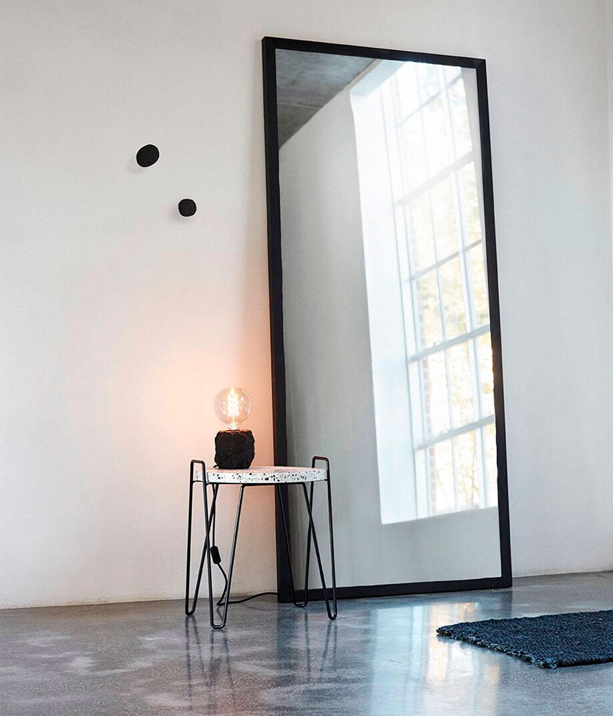 Καθρέφτης Washington L- Μαύρος Μέταλλο Γυαλί W90 x H200 x D4 cm MUUBS