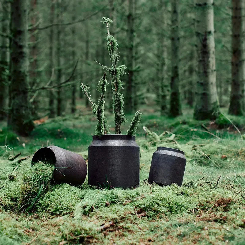 MUUBS Διακοσμητικό δοχείο Διακοσμητικό Δοχείο Jar Sai 26 Rust Μέταλλο Καφέ Ø23,5xH26 cm MUUBS