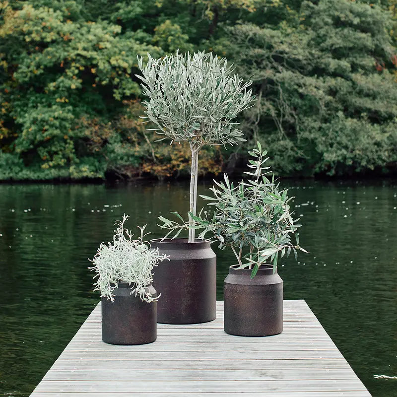 MUUBS Διακοσμητικό δοχείο Διακοσμητικό Δοχείο Jar Sai 26 Rust Μέταλλο Καφέ Ø23,5xH26 cm MUUBS