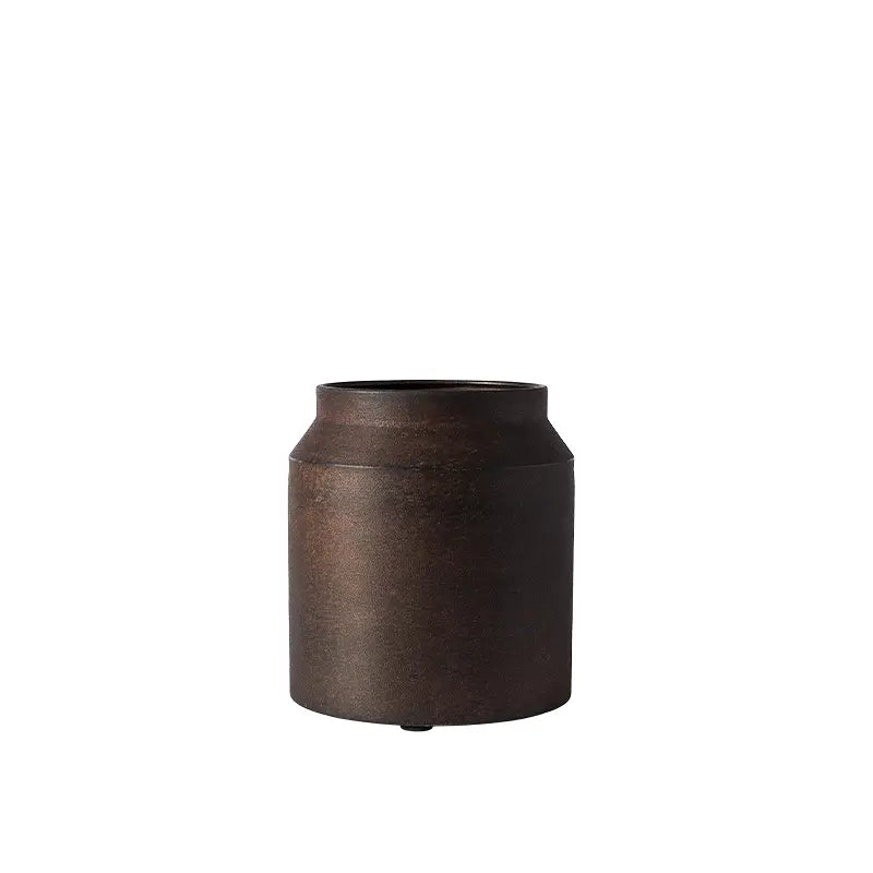 MUUBS Διακοσμητικό δοχείο Διακοσμητικό Δοχείο Jar Sai 26 Rust Μέταλλο Καφέ Ø23,5xH26 cm MUUBS