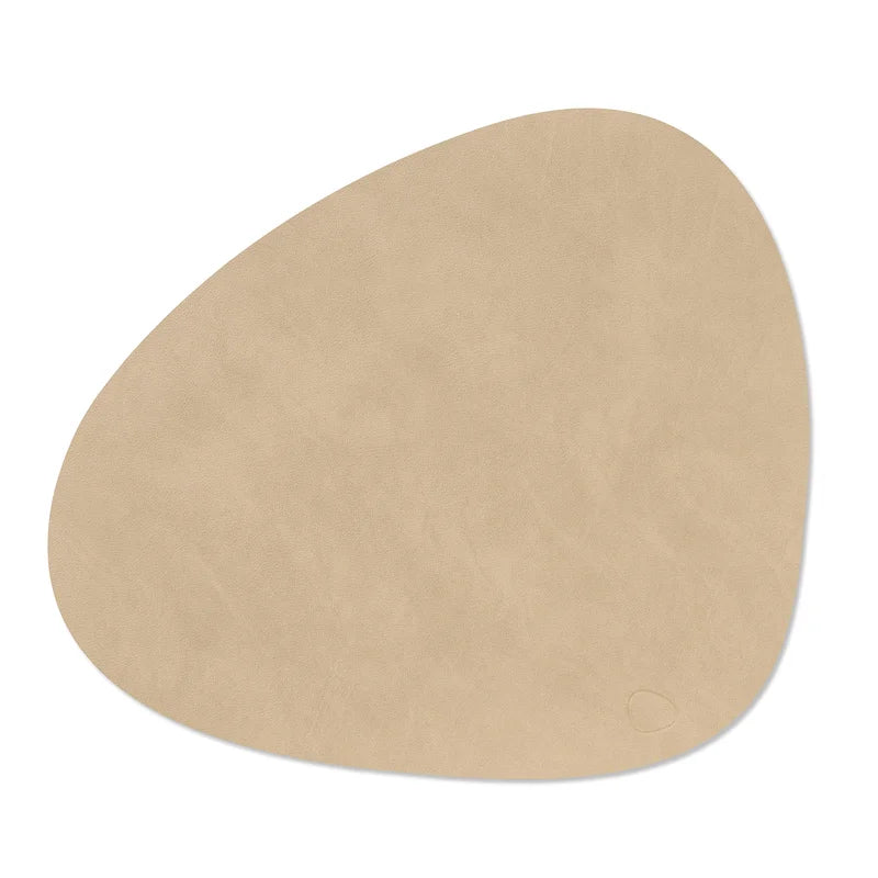 LIND DNA Σουπλά Σουπλά Dinner Mat Curve Nupo / Ανακ.Δέρμα Μπέζ 37x44 cm LIND DNA
