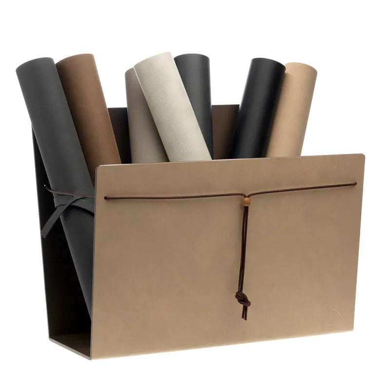 LIND DNA Ειδή Κουζίνας Ράνερ Τραπεζιού Nupo Medium Light Γκρι Ανακ. Δέρμα 38,5x140cm LIND DNA