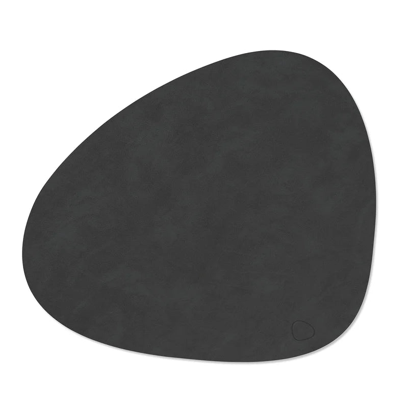 LIND DNA Σουπλά Σουπλά Dinner Mat Curve Nupo / Ανακ.Δέρμα Μαύρο 37x44 cm LIND DNA