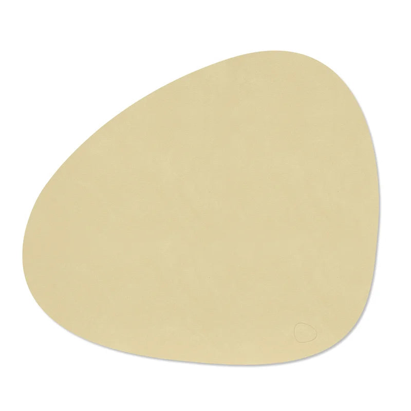 LIND DNA Σουπλά Σουπλά Dinner Mat Curve Nupo / Ανακ.Δέρμα Sorbet Κίτρινο 37x44 cm LIND DNA