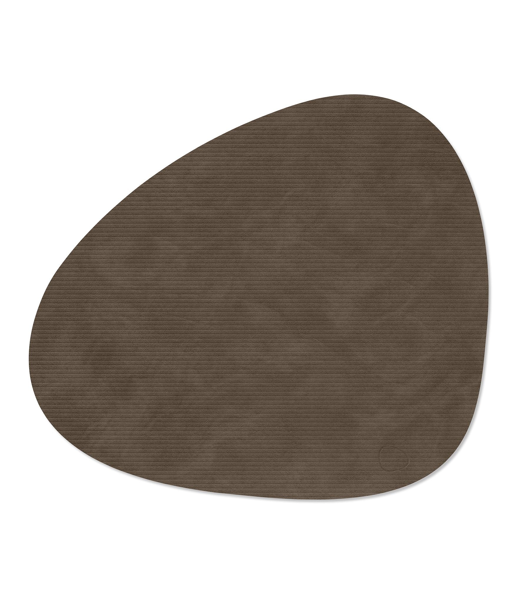 LIND DNA Σουπλά Σουπλα Curve L Corduroy Caviar Καφέ Ανακ. Δέρμα 37x44cm LIND DNA