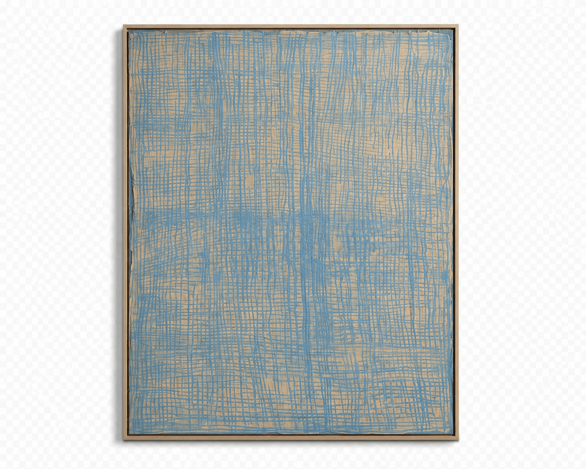 κής Quiet Harmony Acrylic & Oil Pastel in Canvas With Wooden Frame (120x100cm) Hintsdeco