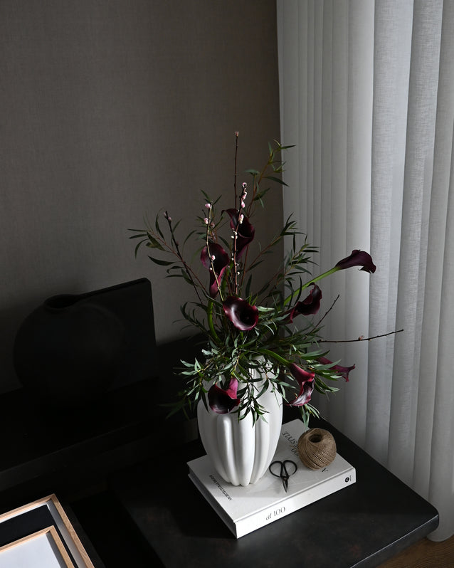 101 COPENHAGEN Βάζο Βάζο Bloom Slim Mini Κεραμικό Λευκό 100% Αδιάβροχο 19.5x19x34cm 101 COPENHAGEN