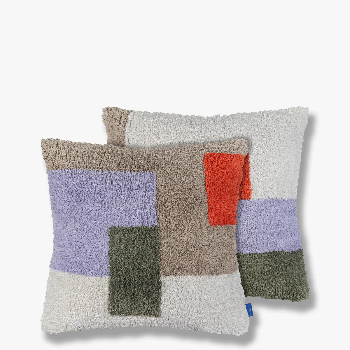 METTE DITMER Μαξιλάρι Κάλυμμα Μαξιλαριού BRICK 50 x 50 cm 100% Βαμβάκι Μπεζ/Πράσινο/Μωβ METTE DITMER