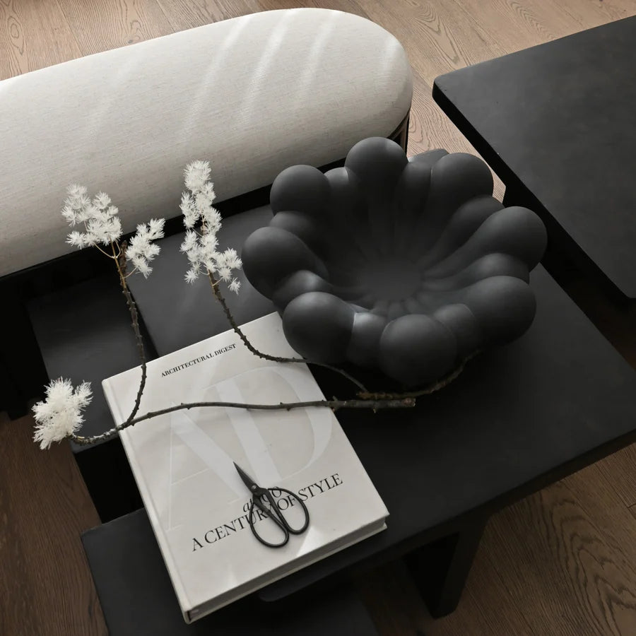 101 COPENHAGEN Διακοσμητική Πιατέλα Πιατέλα, Bloom, Big, Μαύρη, Κεραμική, 16x44cm, 101 COPENHAGEN