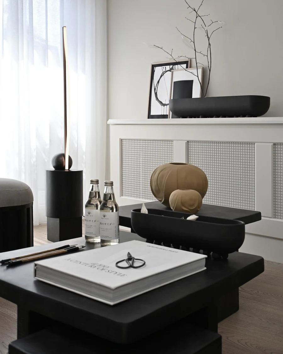 101 COPENHAGEN Διακοσμητική Πιατέλα Shinju Πιατέλα Mini Κεραμική Σκούρο Καφέ 12x40x11cm 101 COPENHAGEN