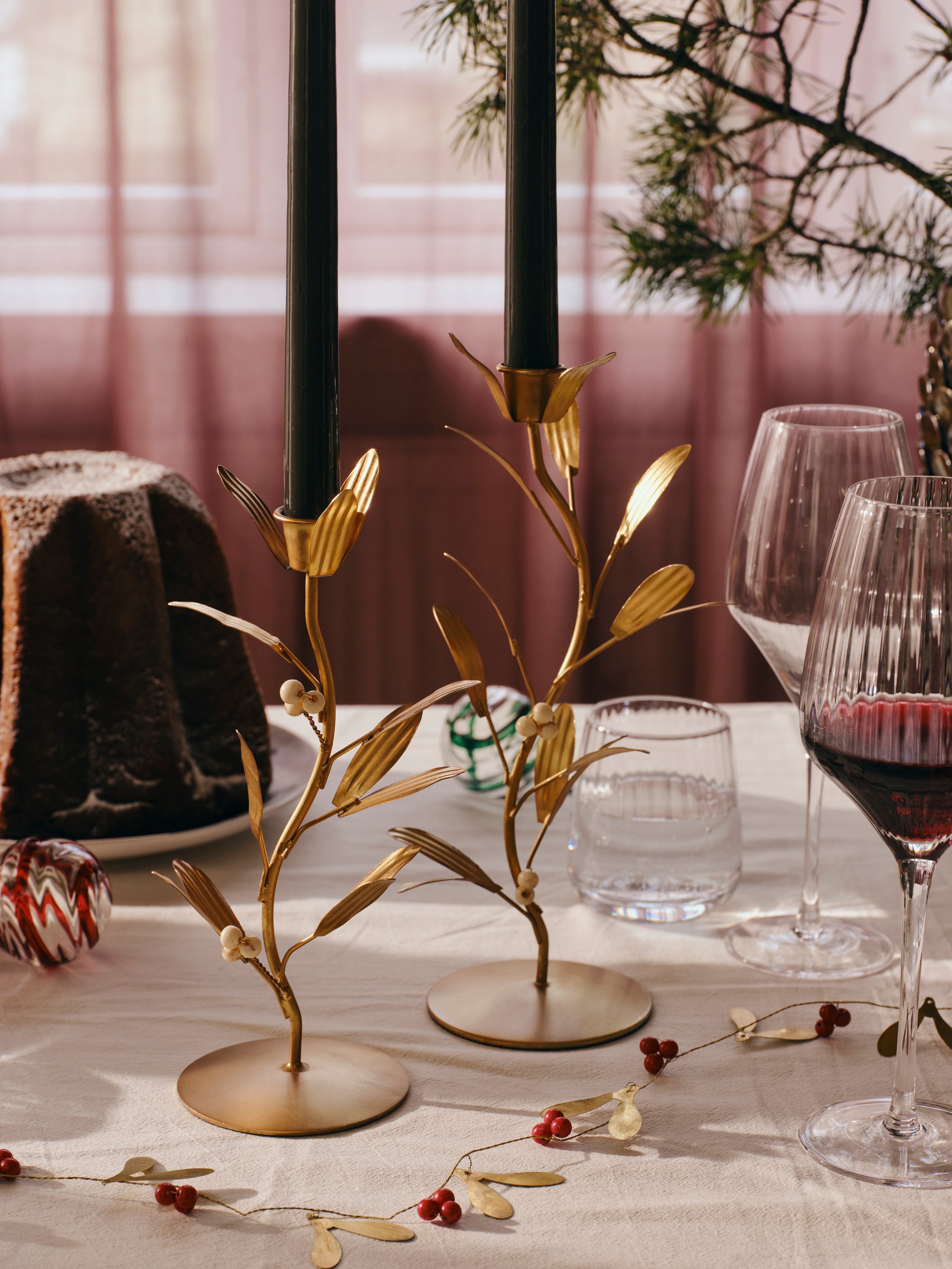 Χριστουγεννιάτικη Γιρλάντα Mistletoe- Ορείχαλκος / Γυάλινες Χάντρες L184 x H3 cm Broste Copenhagen