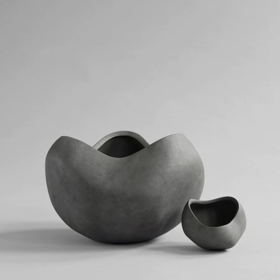 101 COPENHAGEN Βάζο Curve Bowl Big Κεραμικό Διακοσμητικό Βάζο Γκρι Η19,5x28,5x28,5cm 101 COPENHAGEN