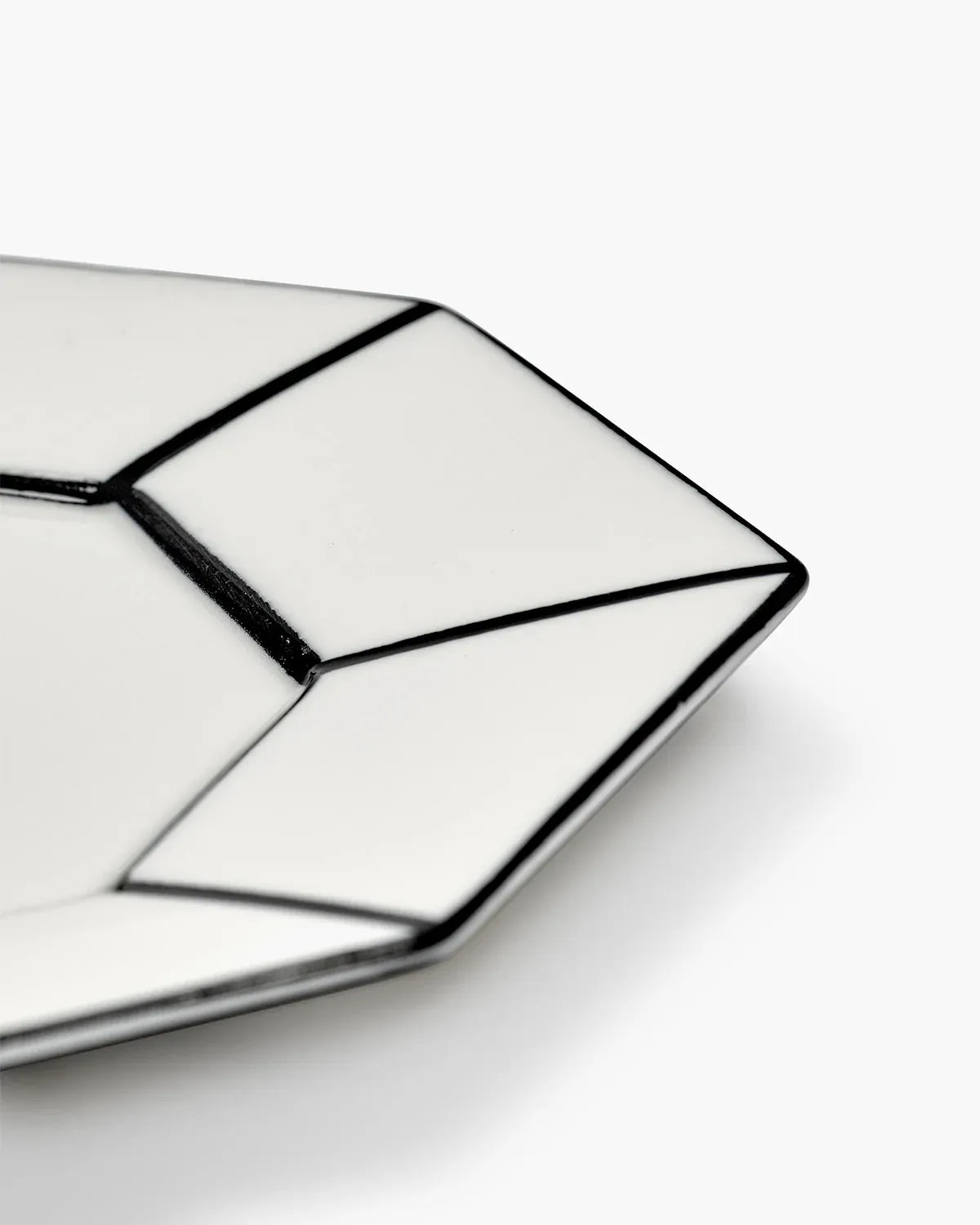 Πιάτο Γλυκού Carte Blanche - Πορσελάνη Άσπρο Μαύρο L18.5 x W18.5 x H1.7 cm SERAX