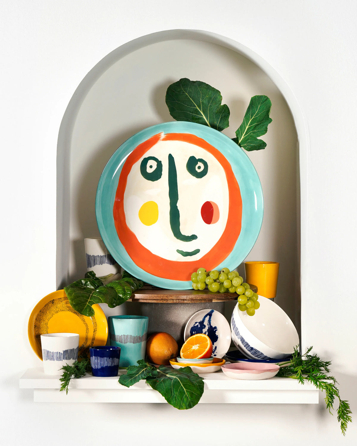 Πιάτο Feast Face 2 - Κεραμικό Πολύχρωμο L35 x W35 x H2 cm SERAX