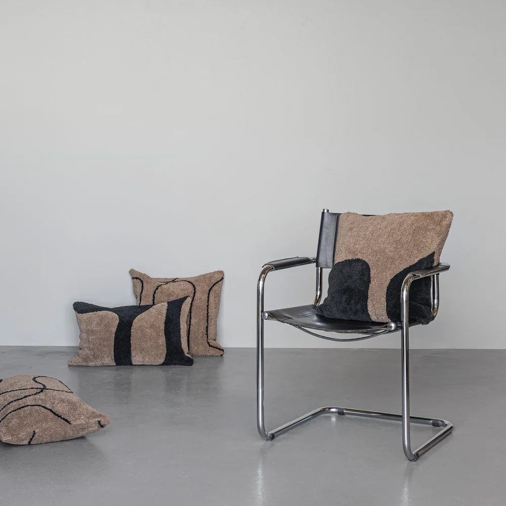 Κάλυμμα Μαξιλαριού Figura - Βαμβακερό Καφέ Μαύρο W40 x L60 cm METTE DITMER