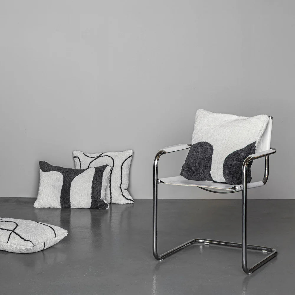 Κάλυμμα Μαξιλαριού Figura - Βαμβακερό Off White Μαύρο W40 x L60 cm METTE DITMER