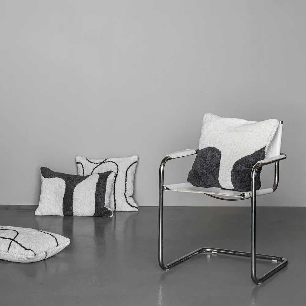 Κάλυμμα Μαξιλαριού Figura - Βαμβακερό Off White Μαύρο W40 x L60 cm METTE DITMER