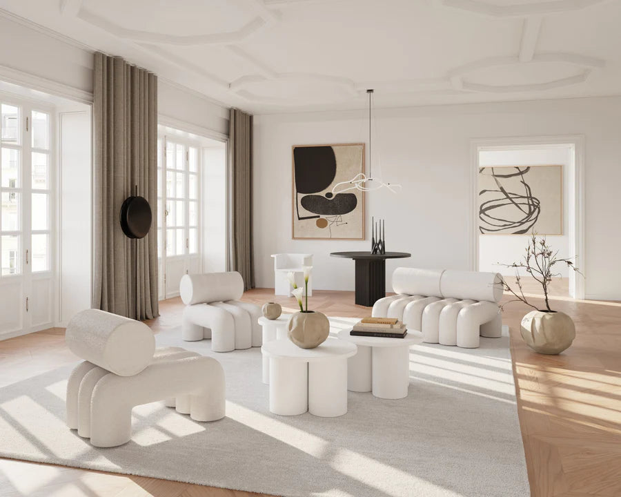 101 COPENHAGEN Βάζο Orimono Vase Medio Κεραμικό Διακοσμητικό Βάζο Μπεζ Η24x30x30cm 101 COPENHAGEN