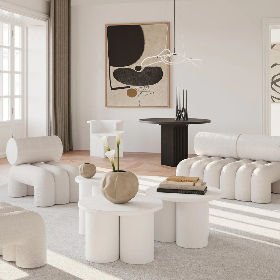 101 COPENHAGEN Βάζο Orimono Vase Medio Κεραμικό Διακοσμητικό Βάζο Μπεζ Η24x30x30cm 101 COPENHAGEN