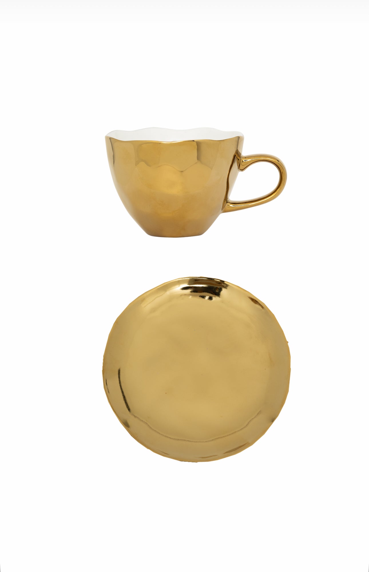 Φλυτζάνι Καπουτσίνο/Τσάι Σετ με Πιάτο Good Morning Cup Κεραμικό Χρυσό Ø11x8 cm Urban Nature Culture Amsterdam
