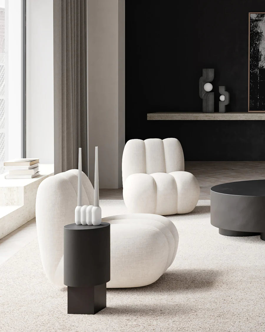 101 COPENHAGEN Πολυθρόνα Πολυθρόνα Toe Chair Λευκή Λινή L70xW80xH72 cm 101 COPENHAGEN