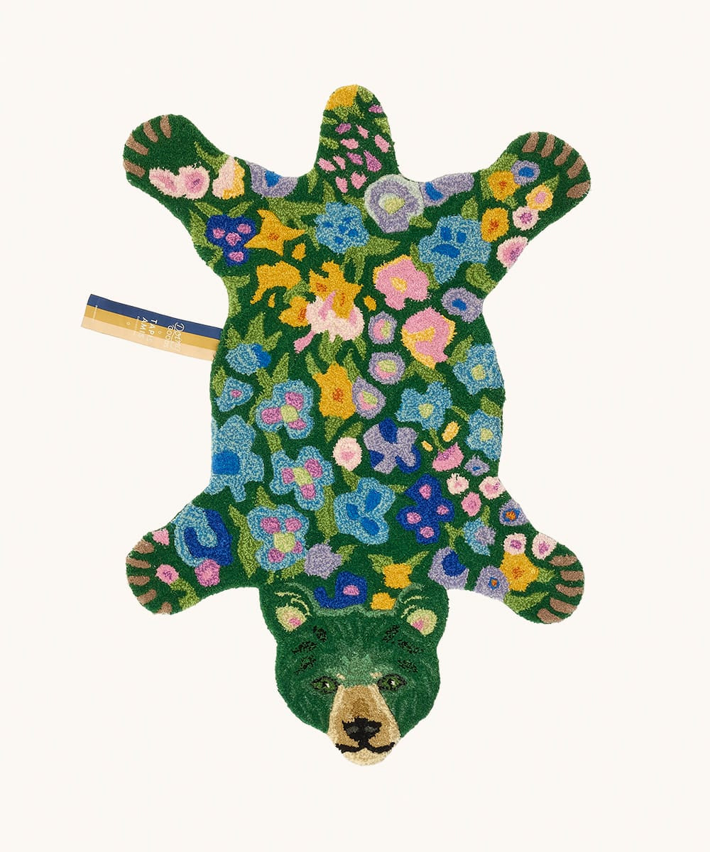 Χαλί Josie Jardin Bear Small - Μάλλινο Βαμβακερό Πολύχρωμο 92 x 62 x 2 cm Doing Goods