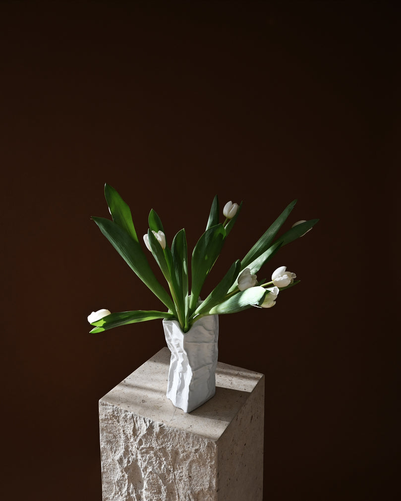 101 COPENHAGEN Βάζο Βάζο Kami Mini Κεραμικό Άσπρο 13xΗ25 cm 101 COPENHAGEN