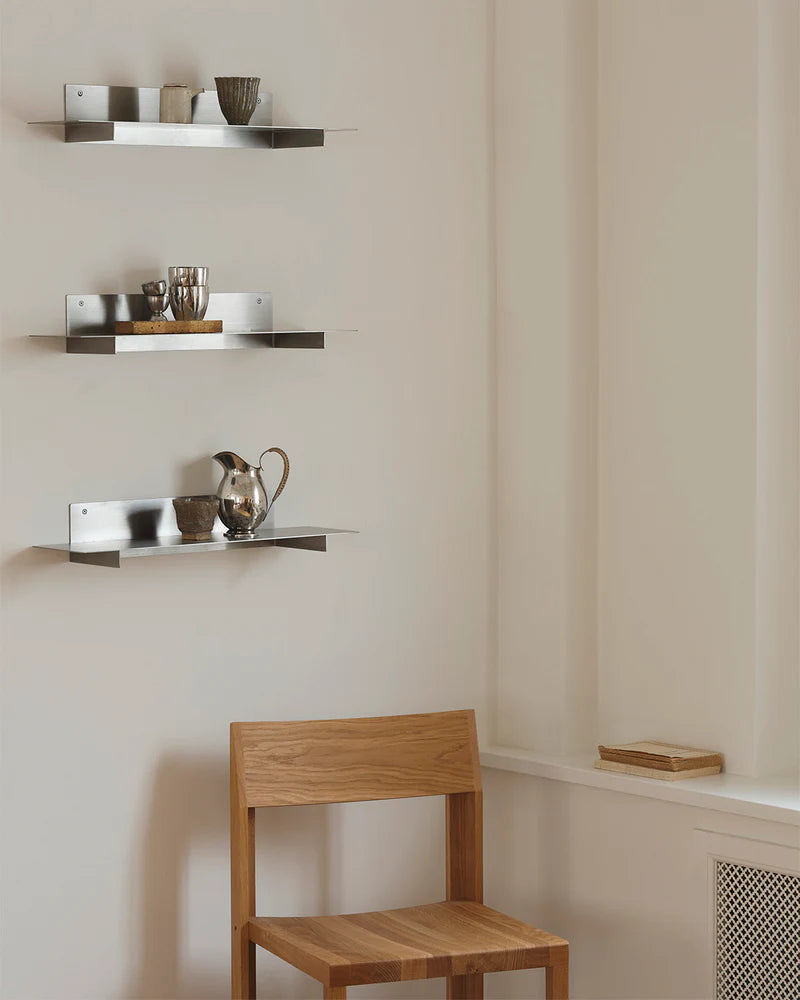 Επιτοίχιο Ράφι Planar S Βουρτσισμένο Ανοξείδωτο Ατσάλι W60 x D15 x H10cm Kristina Dam Studio (Copy)