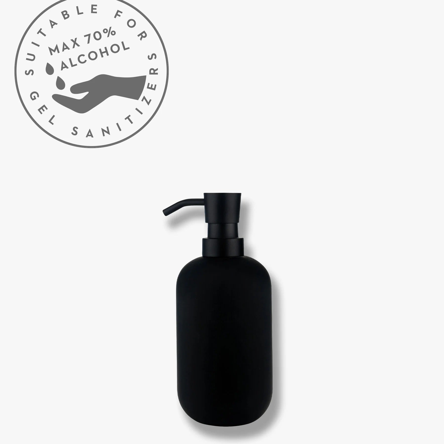 METTE DITMER Dispenser Dispenser Για Υγρό Σαπούνι LOTUS Τall Κεραμικό Μαύρο / Μεταλλική Αντλία Ø7,5 x H18 cm METTE DITMER