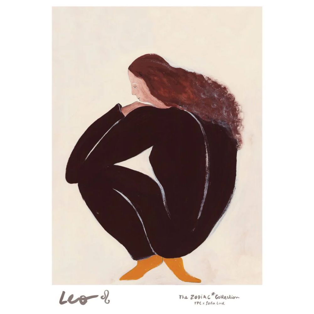 Πόστερ Leo - Sofia Lind Μαύρο Μπεζ Καφέ 30 x 40 cm THE POSTER CLUB