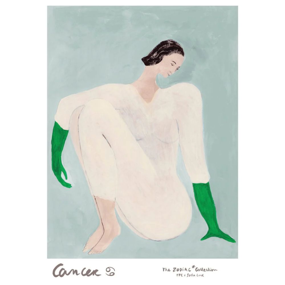 Πόστερ Cancer - Sofia Lind Γαλάζιο Μπεζ Πράσινο 50 x 70 cm THE POSTER CLUB