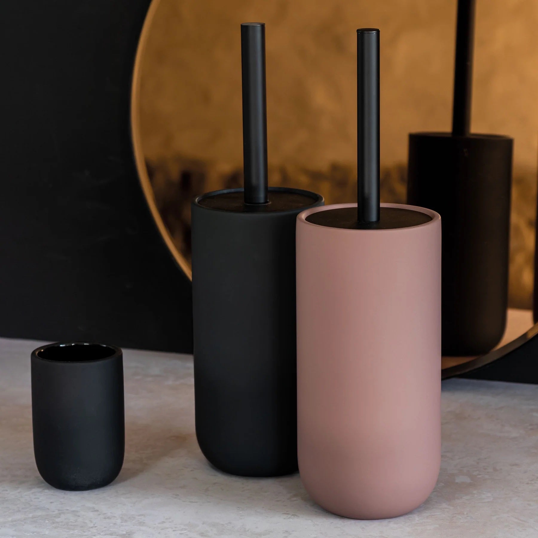 METTE DITMER Είδη Μπάνιου Ποτηροθήκη Για Οδοντόβουρτσα Κεραμικό Μαύρο Ø6,5 x H10 cm METTE DITMER