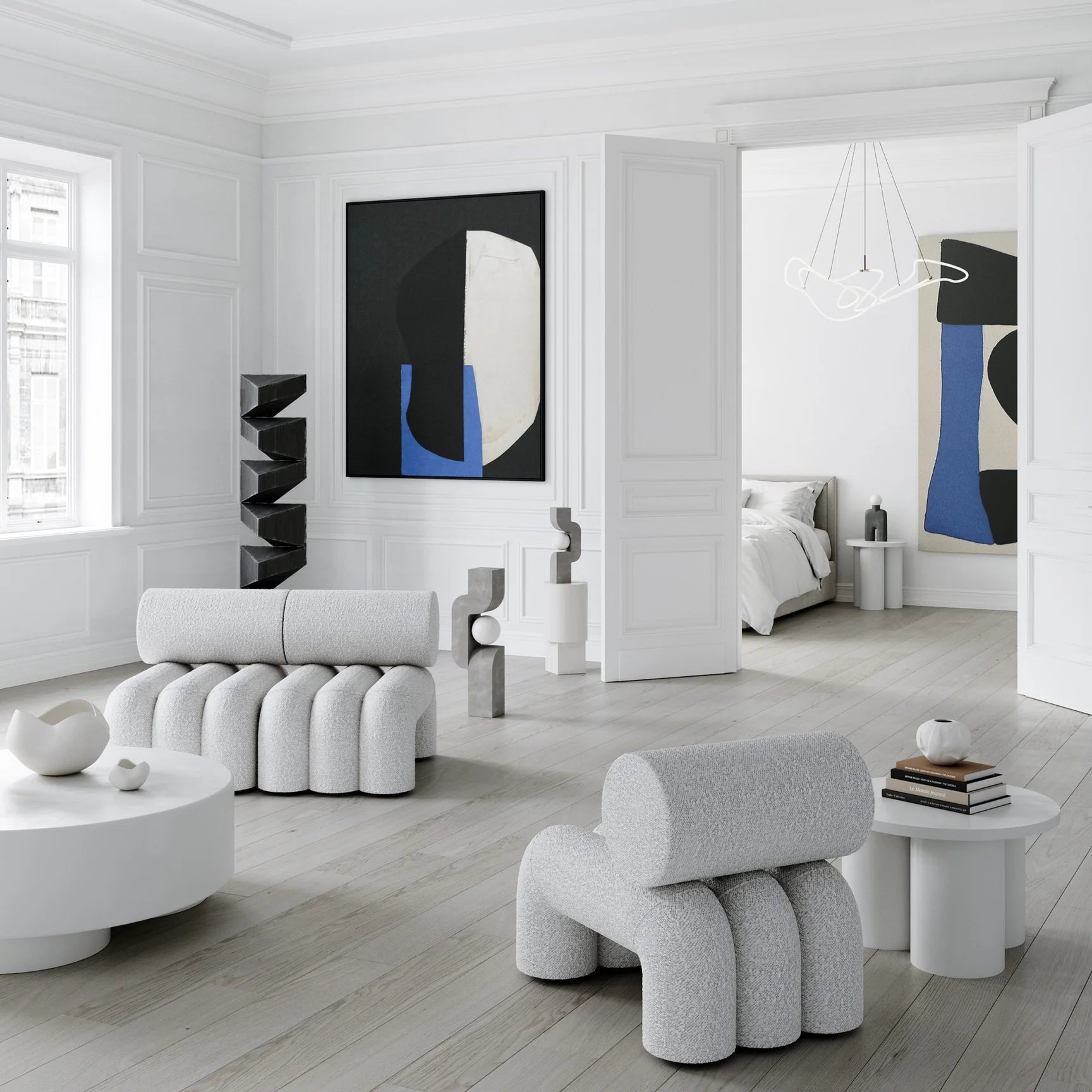 101 COPENHAGEN Βάζο Orimono Vase Mini Κεραμικό Διακοσμητικό Βάζο Άσπρο Η9.5x12x12cm 101 COPENHAGEN