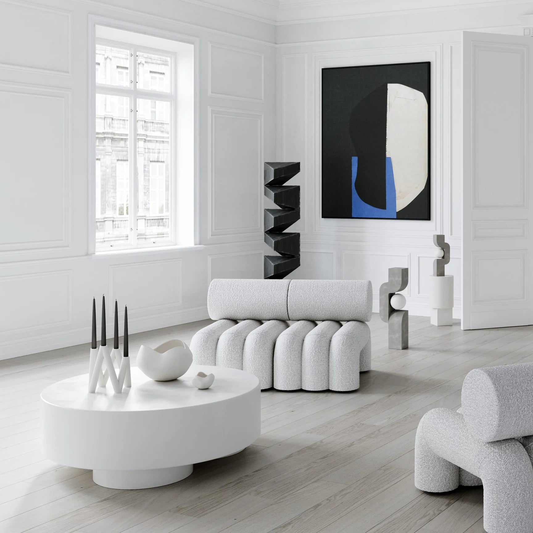 101 COPENHAGEN Κηροπήγιο Κηροπήγιο W Κεραμικό Άσπρο L20xW15xH24 cm 101COPENHAGEN