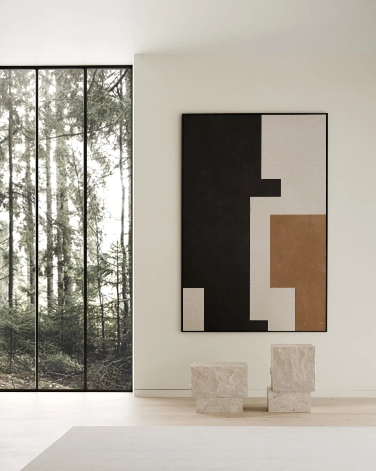 101 COPENHAGEN Τραπέζι Τραπέζι Temple Tall Εκρού Ασβεστόλιθος 33x32x50cm 101 COPENHAGEN