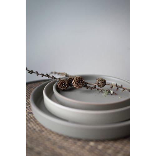 τμχ SOPHIA Λαδί Ματ Stoneware Ø24X3 / Ø21X2 cm Hintsdeco Collection