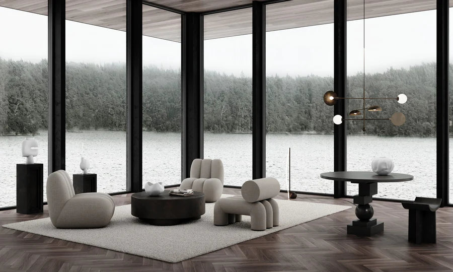 101 COPENHAGEN Τραπεζαρία Τραπεζαρία Artist Σκούρο Καφέ Σκυρόδεμα L120xW120xH78 cm 101 COPENHAGEN