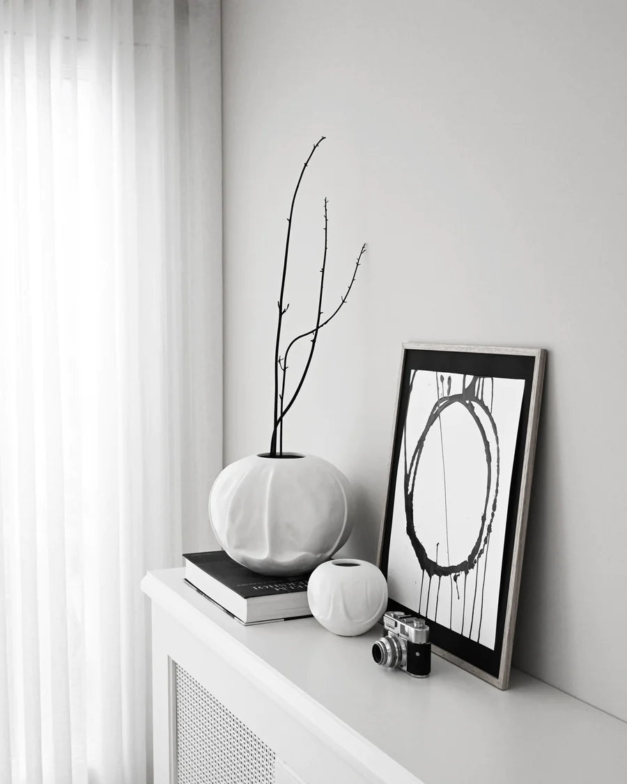 101 COPENHAGEN Βάζο Orimono Vase Mini Κεραμικό Διακοσμητικό Βάζο Άσπρο Η9.5x12x12cm 101 COPENHAGEN
