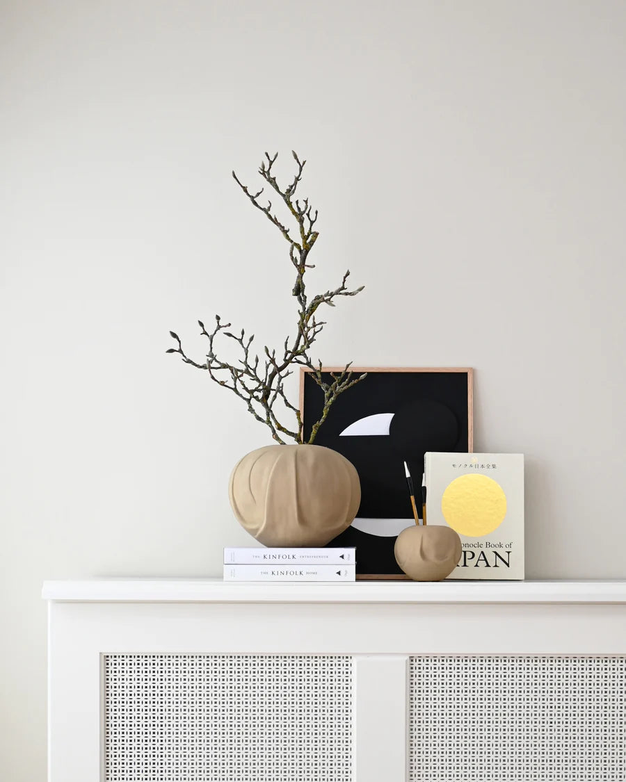 101 COPENHAGEN Βάζο Orimono Vase Medio Κεραμικό Διακοσμητικό Βάζο Μπεζ Η24x30x30cm 101 COPENHAGEN