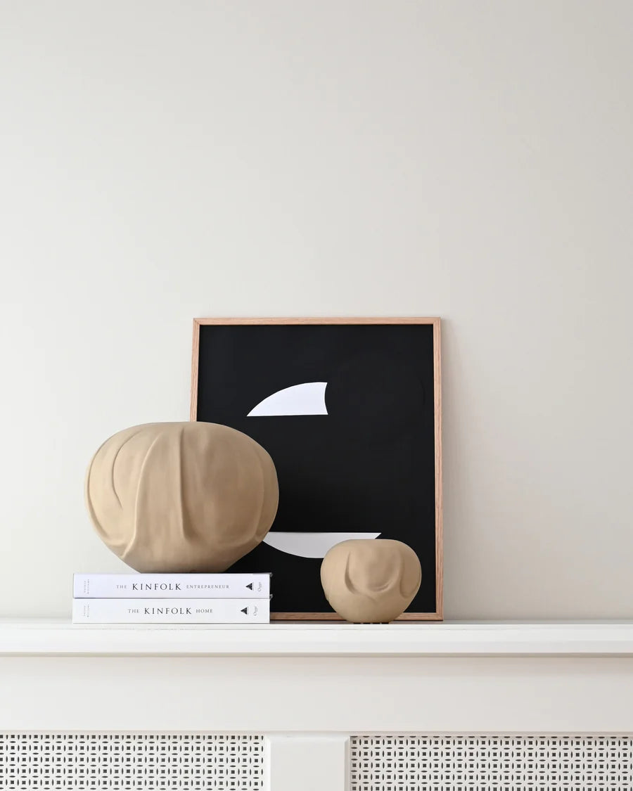 101 COPENHAGEN Βάζο Orimono Vase Mini Κεραμικό Διακοσμητικό Βάζο Μπεζ Η9.5x12x12cm 101 COPENHAGEN
