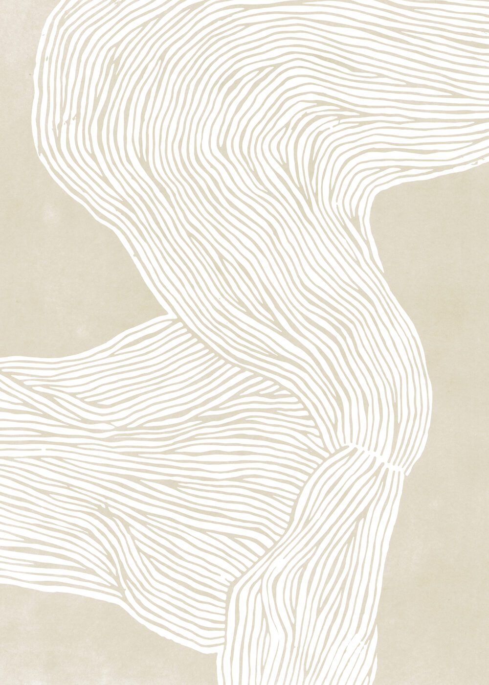 THE POSTER CLUB Poster Πόστερ The Line no. 08 Rebecca Hein (50x70) cm Mπεζ Sustainable Paper THE POSTER CLUB